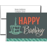 Promotional Birthday Greeting Cards w/Imprinted Envelopes