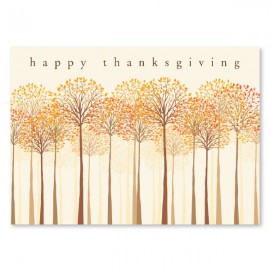 Personalized Thankful Trees Thanksgiving Card