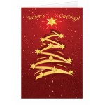 Custom Star Crossed Tree Holiday Greeting Card