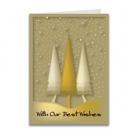 Promotional On Golden Trees Holiday Greeting Card