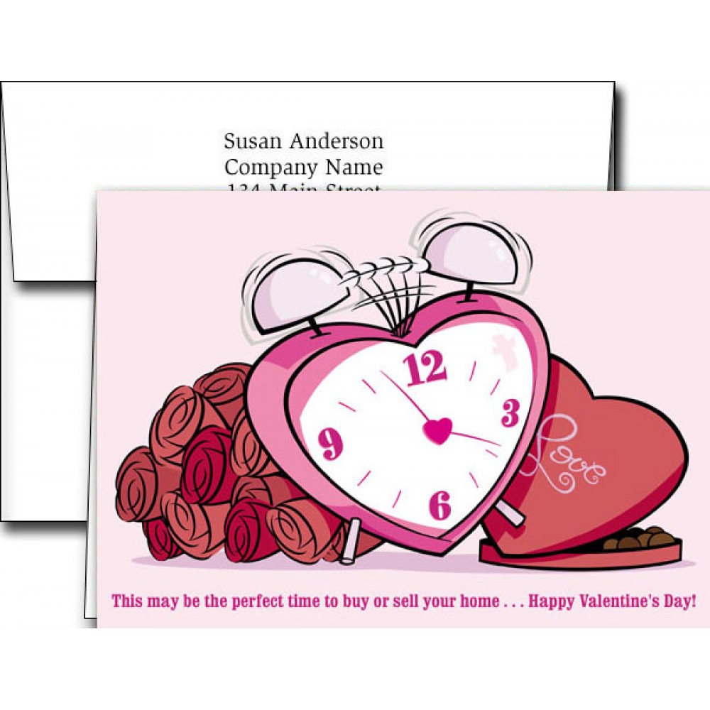 Promotional Valentine's Day Greeting Cards w/Imprinted Envelopes (5"x7")