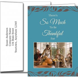 Customized Thanksgiving Greeting Cards w/Imprinted Envelopes