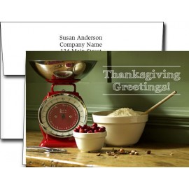 Customized Thanksgiving Greeting Cards w/Imprinted Envelopes