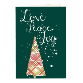 Full Color Holiday Cards; Love Peace Joy with Logo  Full Color Holiday Cards; Love Peace Joy with Logo