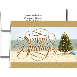 Logo Branded Holiday Greeting Cards w/Imprinted Envelopes