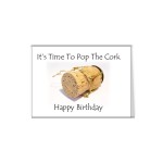 Pop the Cork Birthday Greeting Card with Free Song Download with Logo