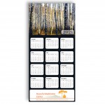 Z-Fold Personalized Greeting Calendar - Aspen Trees with Logo