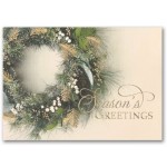 Gorgeous Greenery Holiday Card with Logo