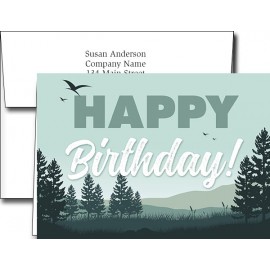 Logo Branded Birthday Greeting Cards w/Imprinted Envelopes