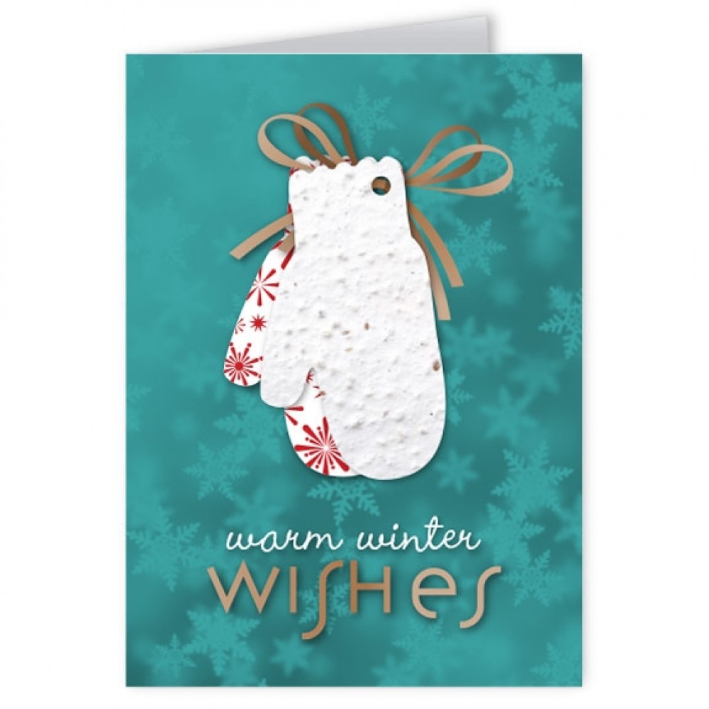 Customized Seed Paper Shape Holiday Greeting Card - Design AE