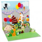 Greeting Cartoon Paper Cards for Christmas/New Year Branded