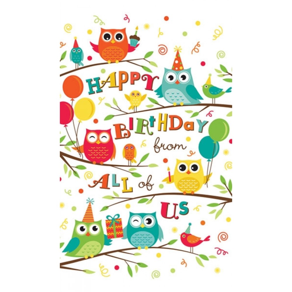 Birthday Owls with Logo