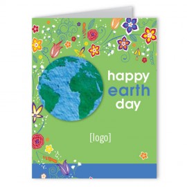 Earth Day Design Seed Paper Greeting Card - Design E with Logo
