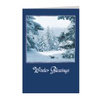 Evergreen Snow Greeting Card with Logo
