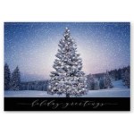 Tree Aglow Holiday Card Custom Imprinted