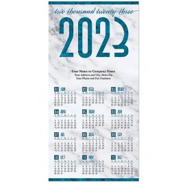 Personalized Blue Granite Tri-Fold Calendar