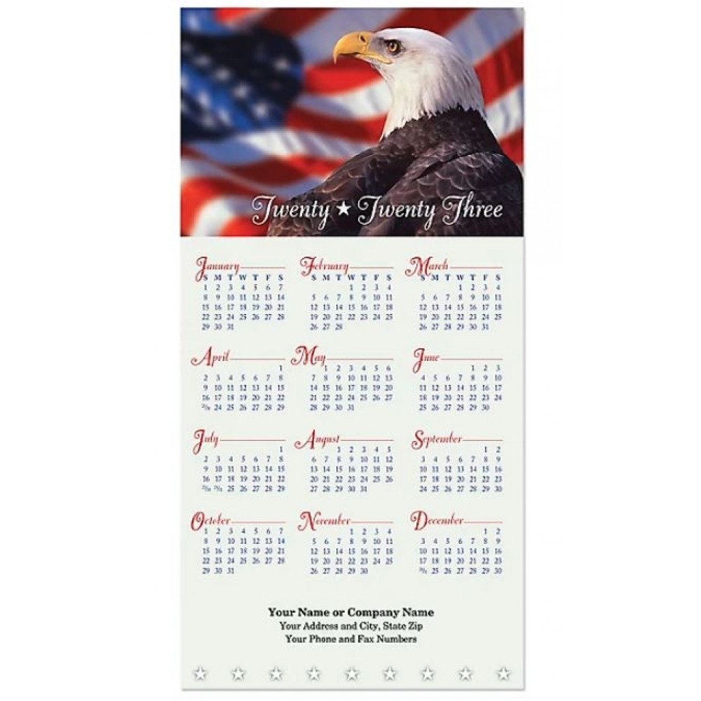 Custom Patriotic Z-Fold Calendar