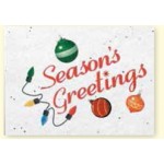 Customized Season's Greetings Floral Seed Paper Holiday Card w/Stock or Custom Message