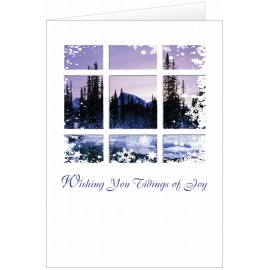 Customized Tidings of Joy/Window Pane Holiday Greeting Card  Customized Tidings of Joy/Window Pane Holiday Greeting Card