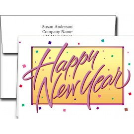 New Year Greeting Cards w/Imprinted Envelopes (5"x7") with Logo