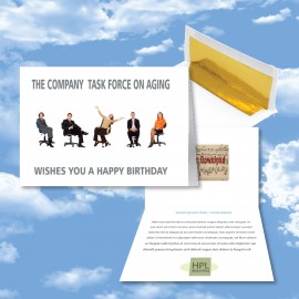 Cloud Nine Birthday Music Download Greeting Card w/ The Company Task Force On Aging with Logo  Cloud Nine Birthday Music Download Greeting Card w/ The Company Task Force On Aging with Logo