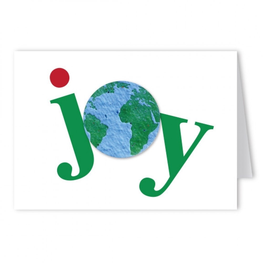 Seed Paper Shape Holiday Greeting Card - Design P with Logo