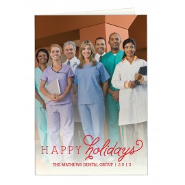 Logo Branded Full Color Holiday Cards; Custom