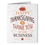 Custom Thanksgiving Seed Paper Card - Style A