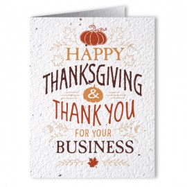 Thanksgiving Seed Paper Card - Style A with Logo