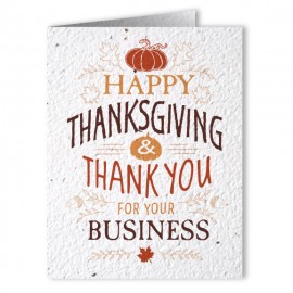 Thanksgiving Seed Paper Card - Style A with Logo  Thanksgiving Seed Paper Card - Style A with Logo
