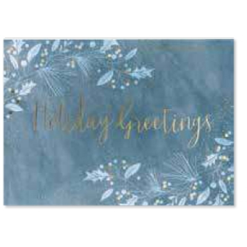 Personalized Blue Greetings Greeting Card