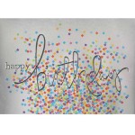 Personalized Colorful Confetti Birthday Card
