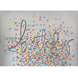 Custom Colorful Confetti Birthday Card