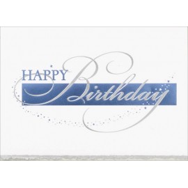 Blue & Silver Foil Birthday with Logo  Blue & Silver Foil Birthday with Logo