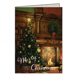 Personalized Warm Hearth Holiday Greeting Card