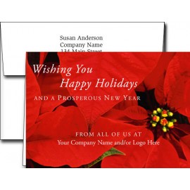Personalized Logo Holiday Greeting Cards w/Imprinted Envelopes (5"x7")