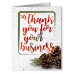 Plantable Seed Paper Holiday Greeting Card - Design BI with Logo