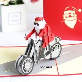 3D Christmas Santa Claus Greeting Cards with Logo