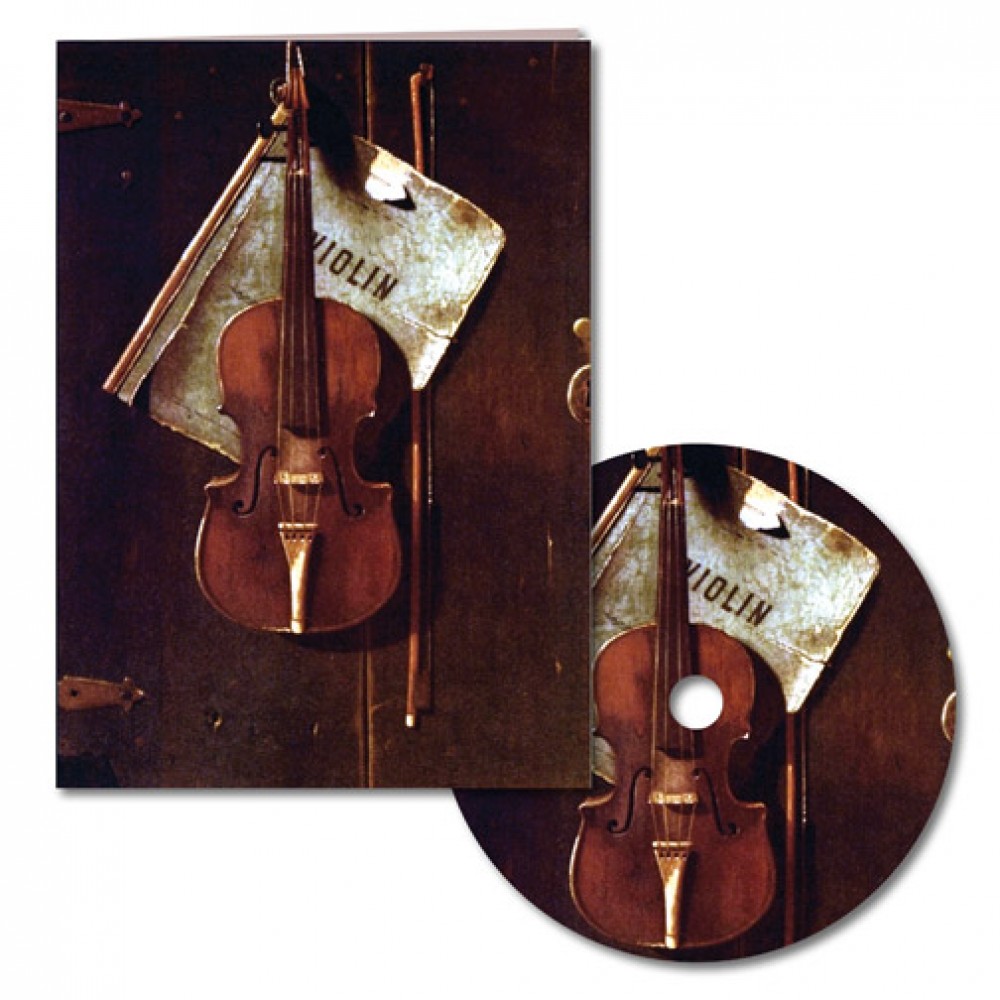 Custom Classic Art Violin Thank You Note with Matching CD