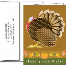 Promotional Thanksgiving Greeting Cards w/Imprinted Envelopes  Promotional Thanksgiving Greeting Cards w/Imprinted Envelopes