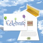Customized Cloud Nine Birthday Music Download Greeting Card w/ Celebrate