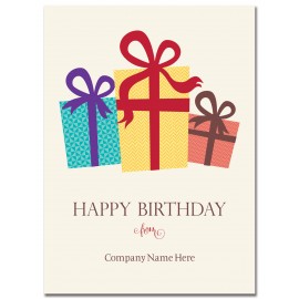 Birthday Packages Logo Card Logo Printed