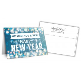 Customized 5" x 7" Holiday Greeting Cards w/ Imprinted Envelopes - Happy New Years