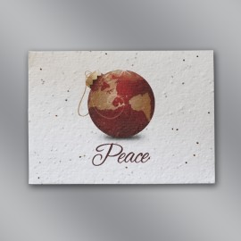 Customized Peace Floral Seed Paper Holiday Card w/Stock or Custom Message  Customized Peace Floral Seed Paper Holiday Card w/Stock or Custom Message