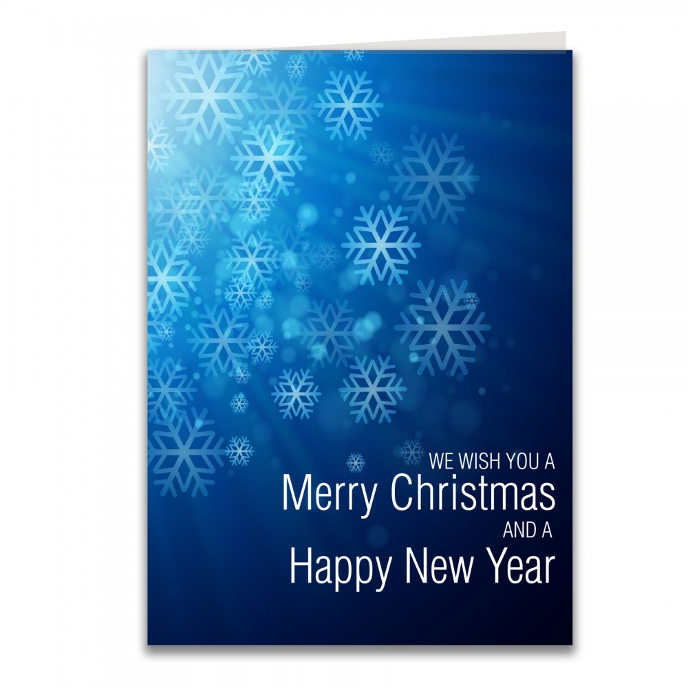 Customized Falling Flakes Greeting Card