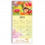 Z-Fold Personalized Greeting Calendar - Spring Butterfly with Logo