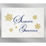 Snowflakes Floral Seed Paper Holiday Card w/o Inside Message with Logo