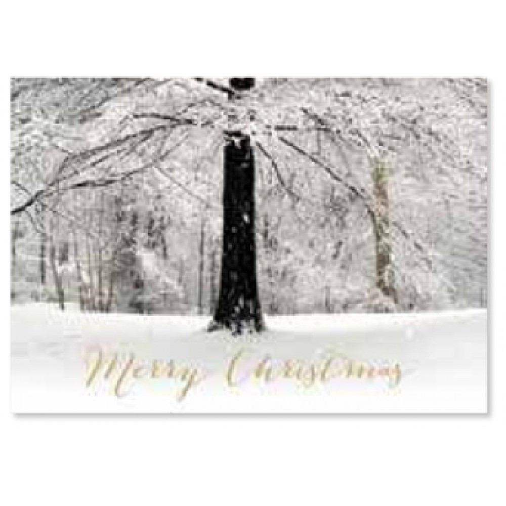 White Christmas Card with Logo