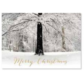 Logo Branded White Christmas Card  Logo Branded White Christmas Card
