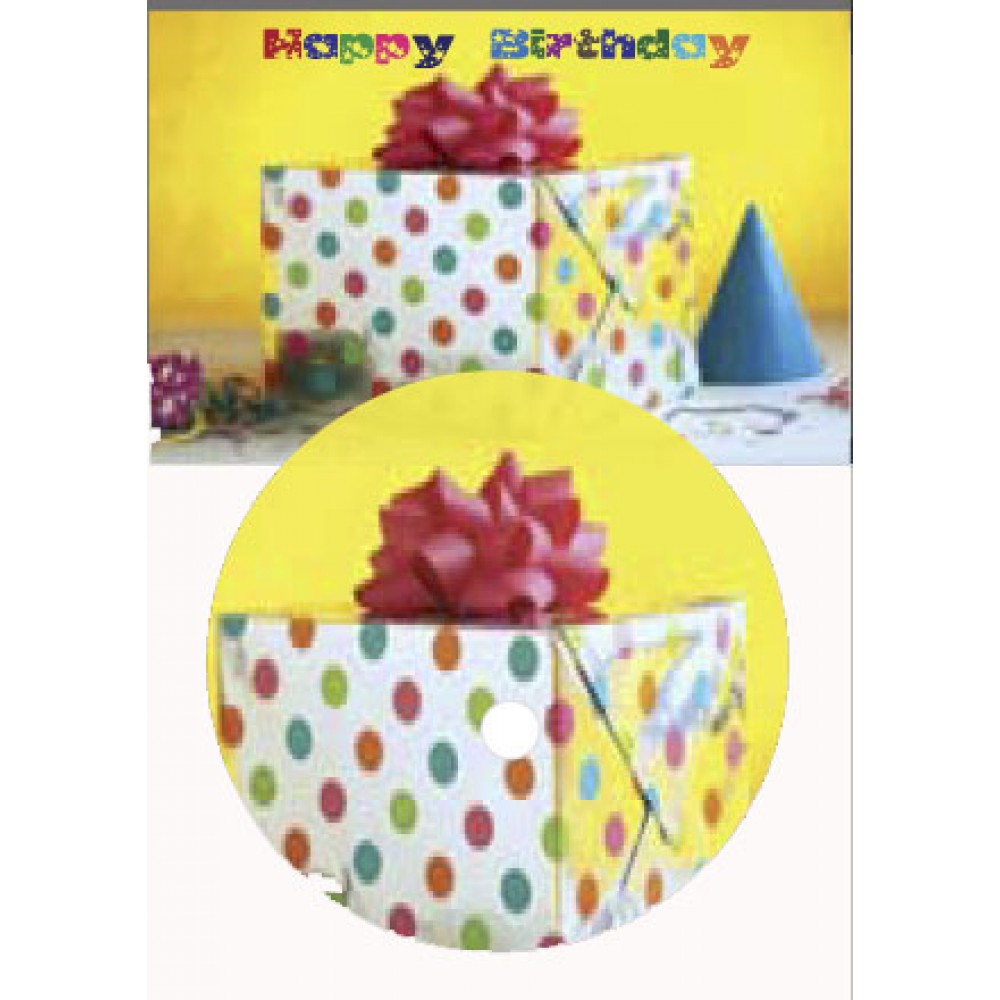 Party Birthday Greeting Card with Matching 5-song CD with Logo